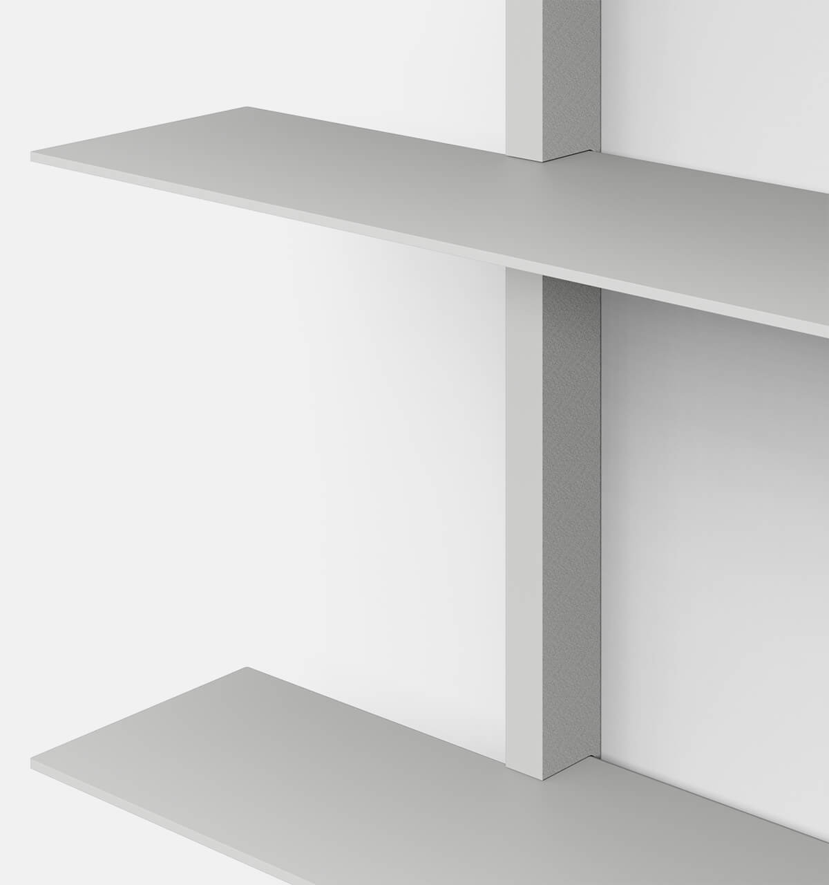Plié Wall Shelves 3 Light Grey / 70 cm / 28 in