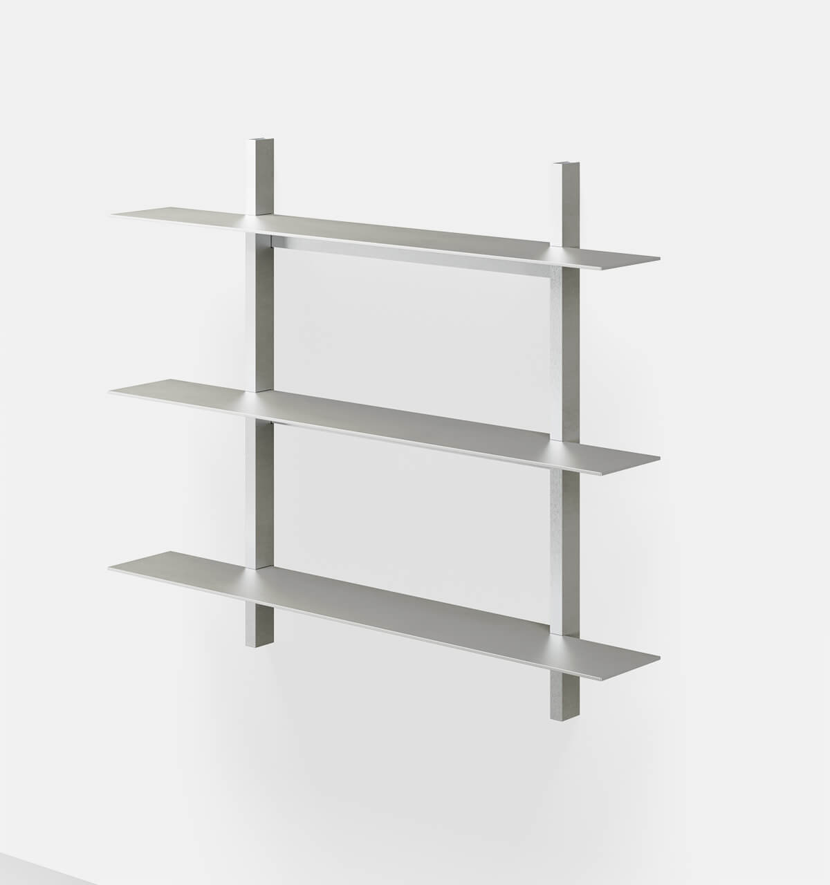 Plié Wall Shelves 3 Brushed / 90 cm / 35 in