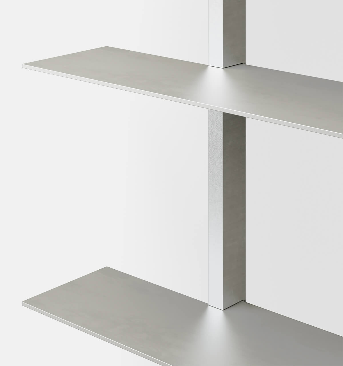 Plié Wall Shelves 3 Brushed / 90 cm / 35 in