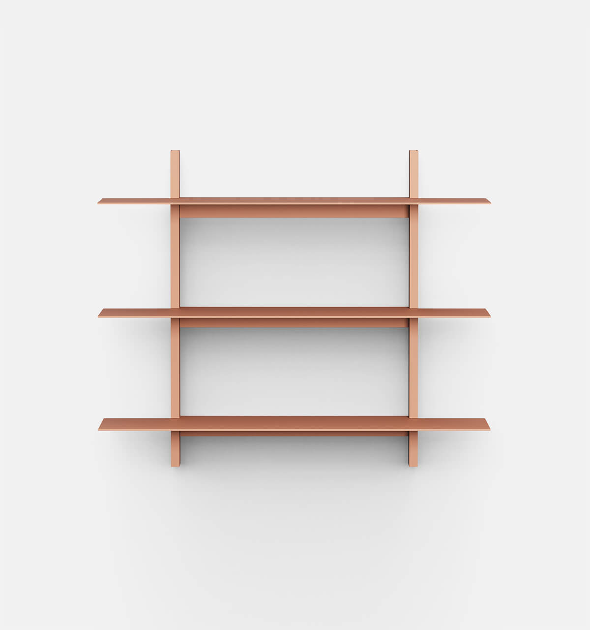 Plié Wall Shelves 3 Coral / 90 cm / 35 in