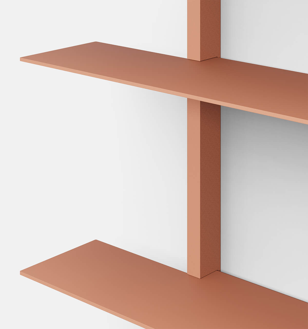 Plié Wall Shelves 3 Coral / 90 cm / 35 in