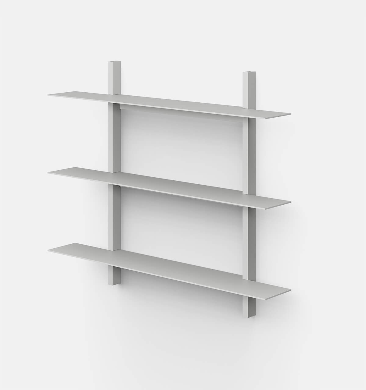 Plié Wall Shelves 3 Light Grey / 90 cm / 35 in