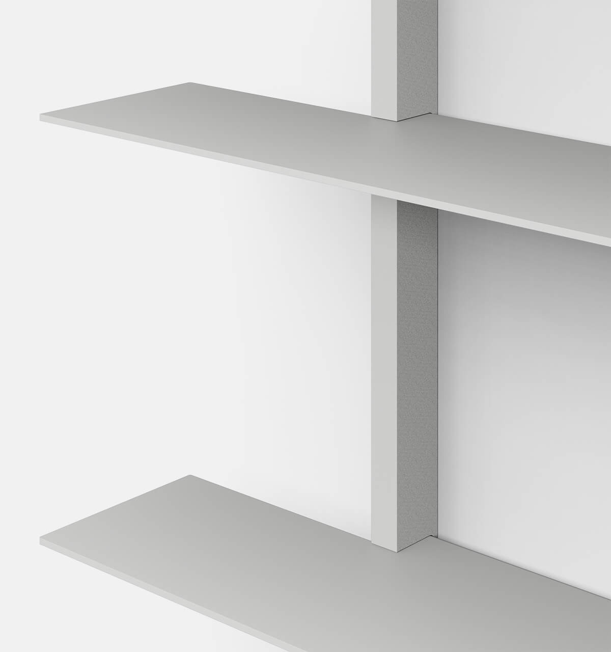 Plié Wall Shelves 3 Light Grey / 90 cm / 35 in
