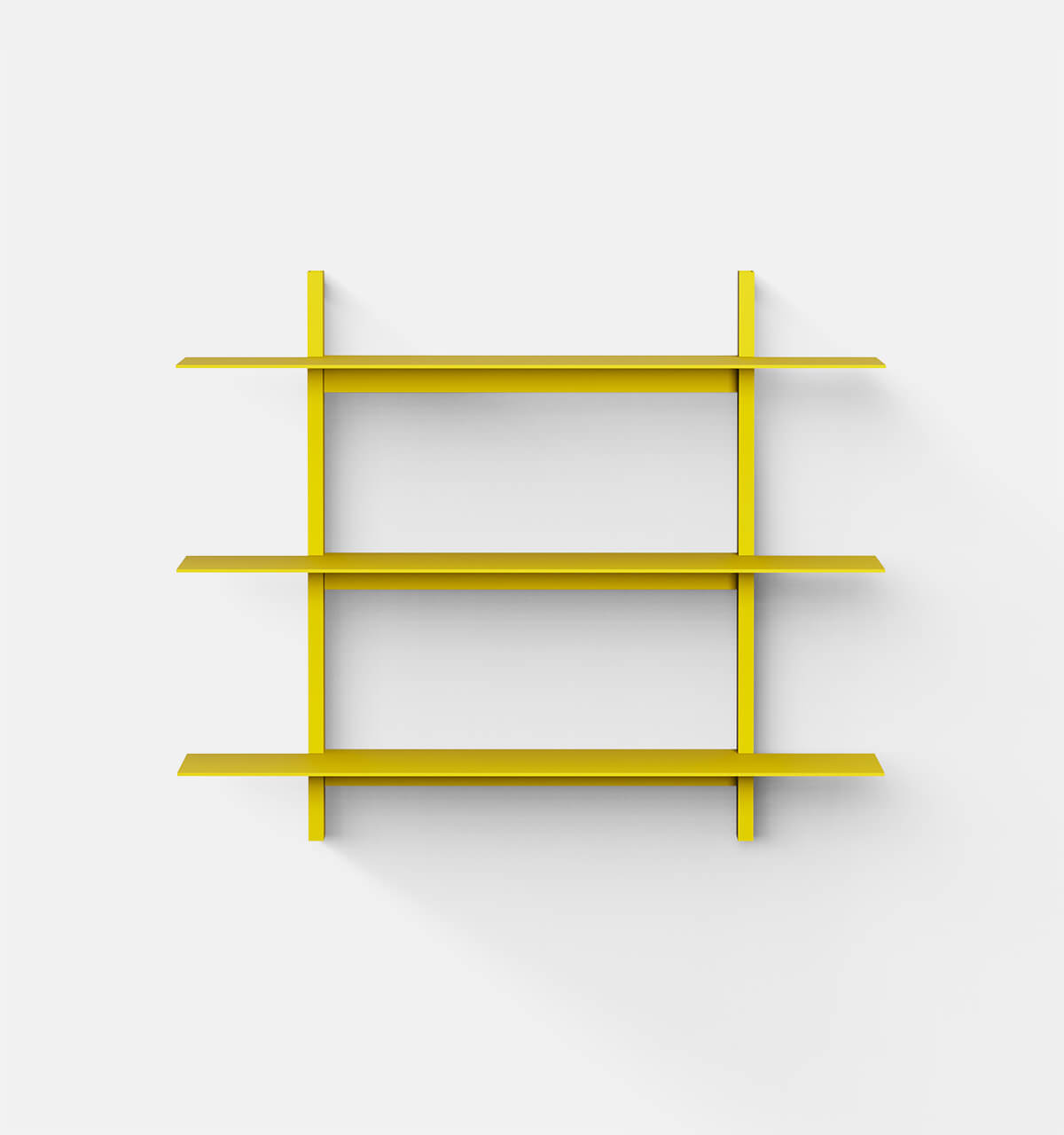 Plié Wall Shelves 3 Yellow / 90 cm / 35 in