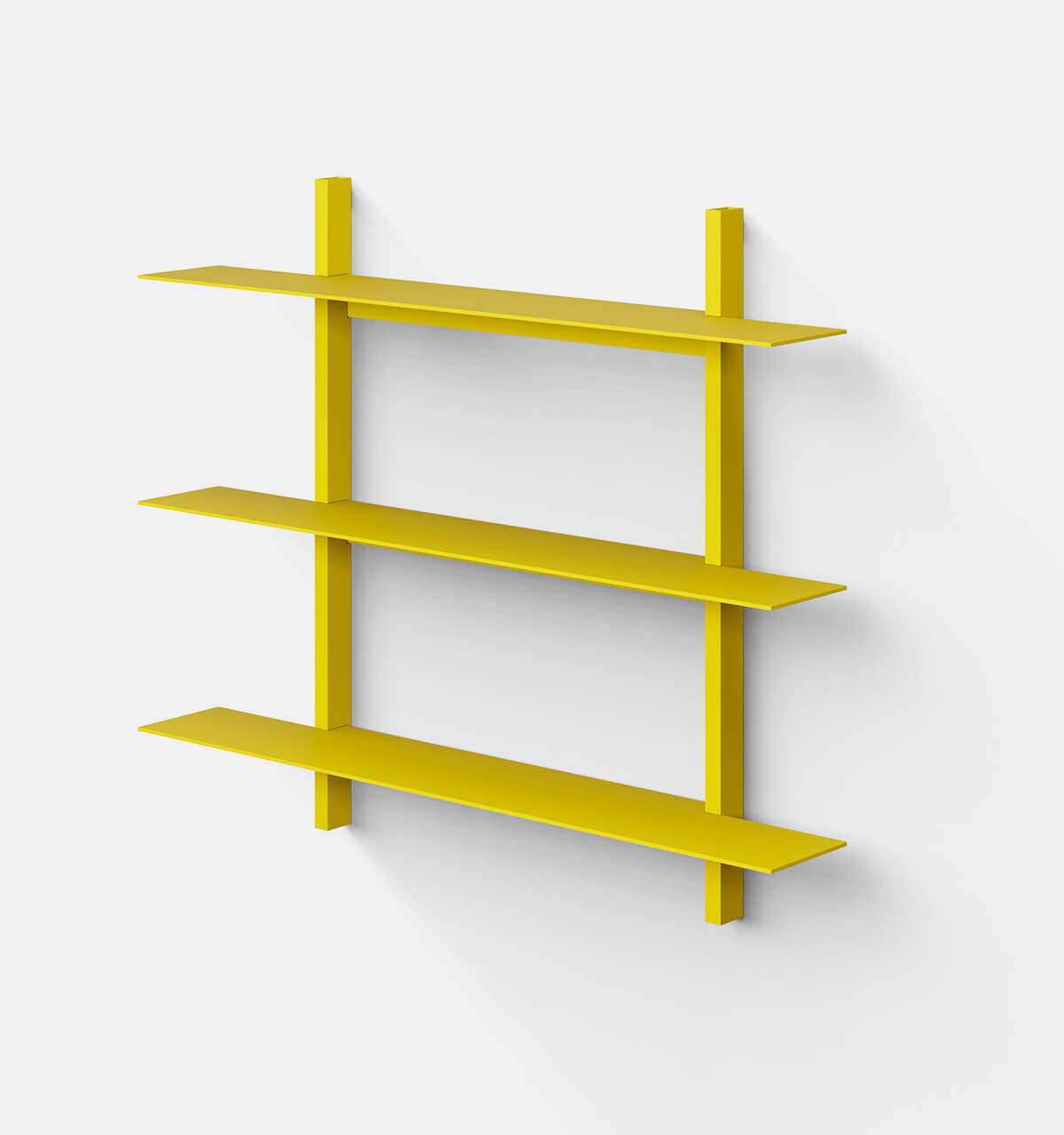 Plié Wall Shelves 3 Yellow / 90 cm / 35 in