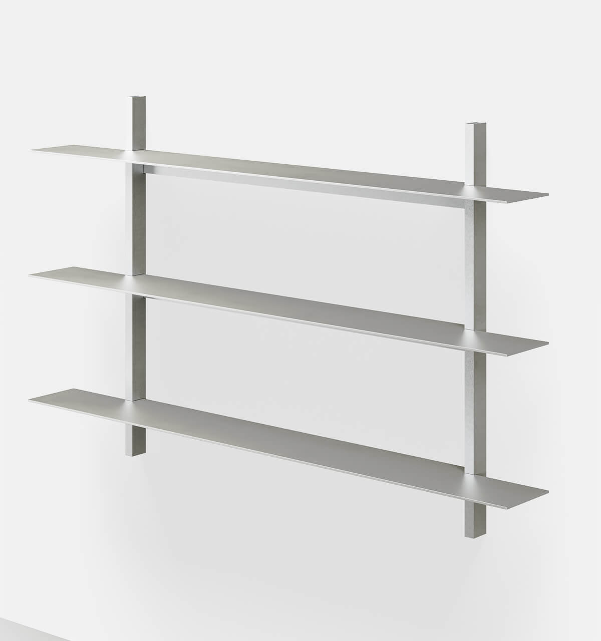 Plié Wall Shelves 3 Brushed / 120 cm / 47 in