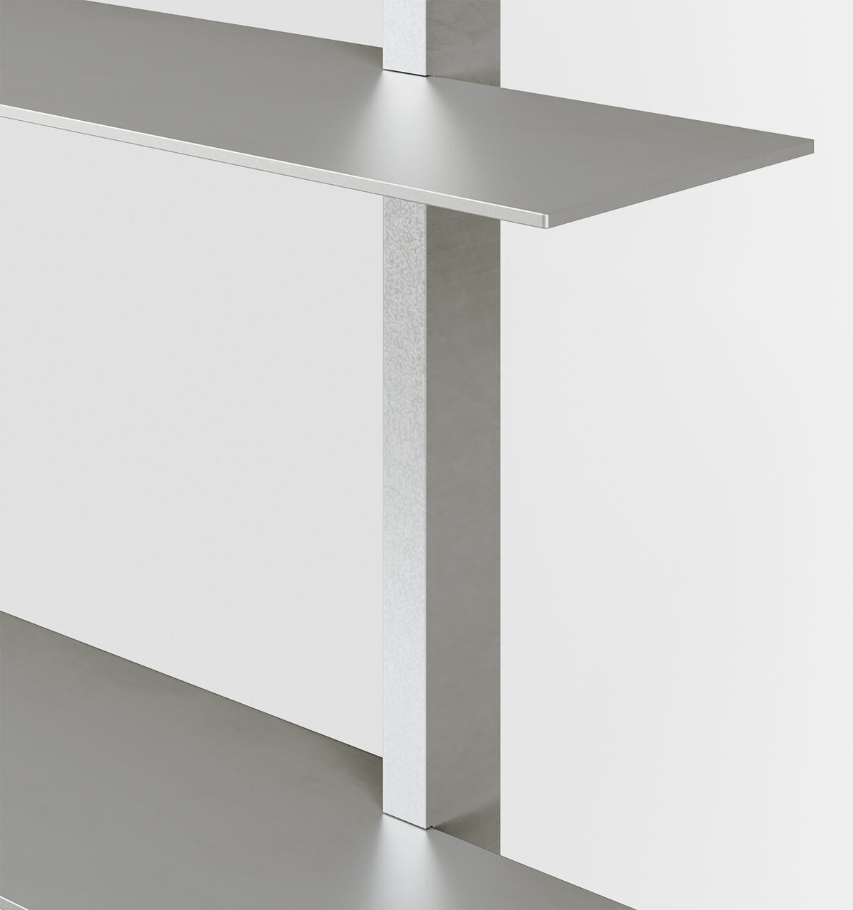 Plié Wall Shelves 3 Brushed / 120 cm / 47 in
