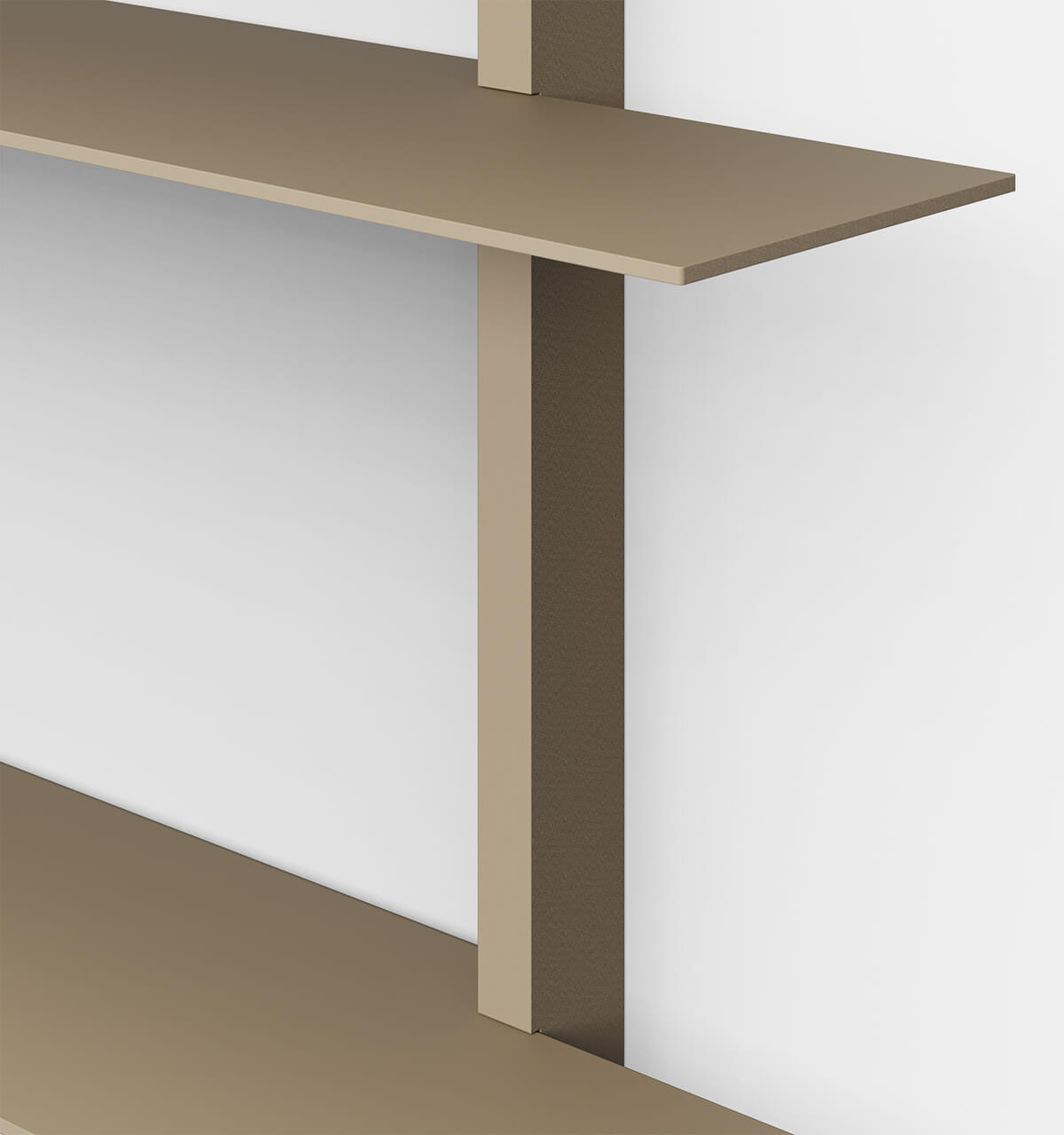 Plié Wall Shelves 3 Beige / 120 cm / 47 in