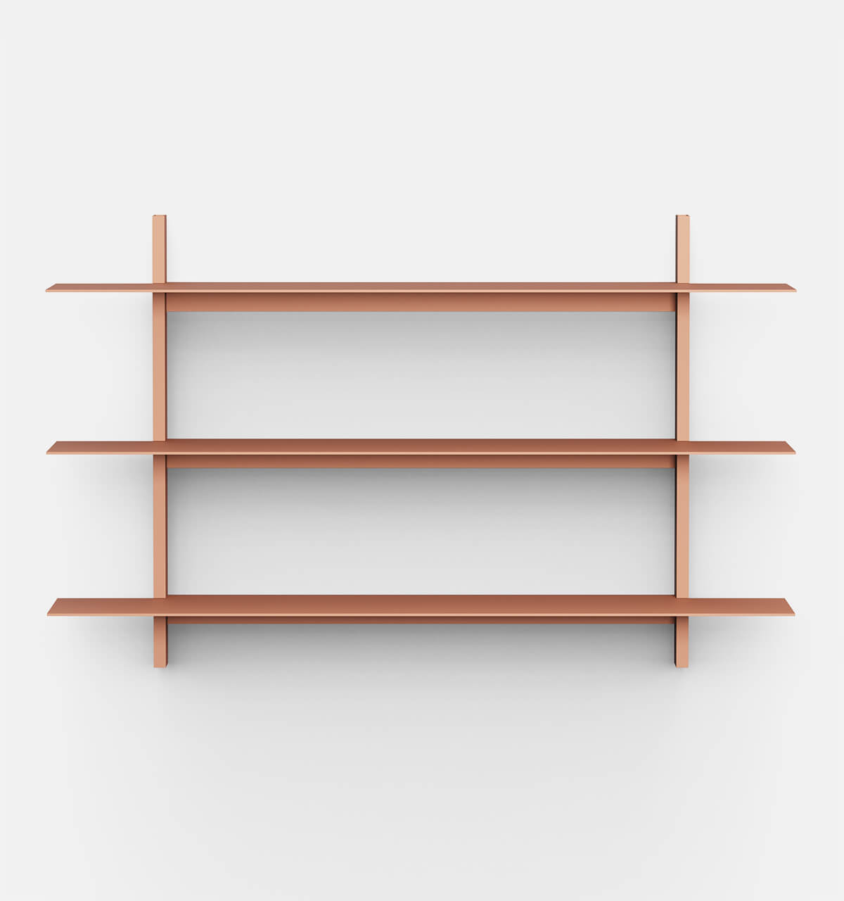 Plié Wall Shelves 3 Coral / 120 cm / 47 in