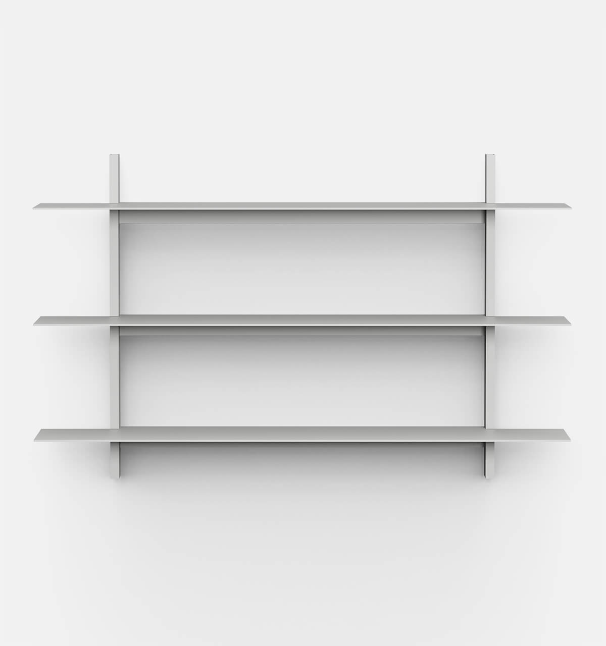 Plié Wall Shelves 3 Light Grey / 120 cm / 47 in