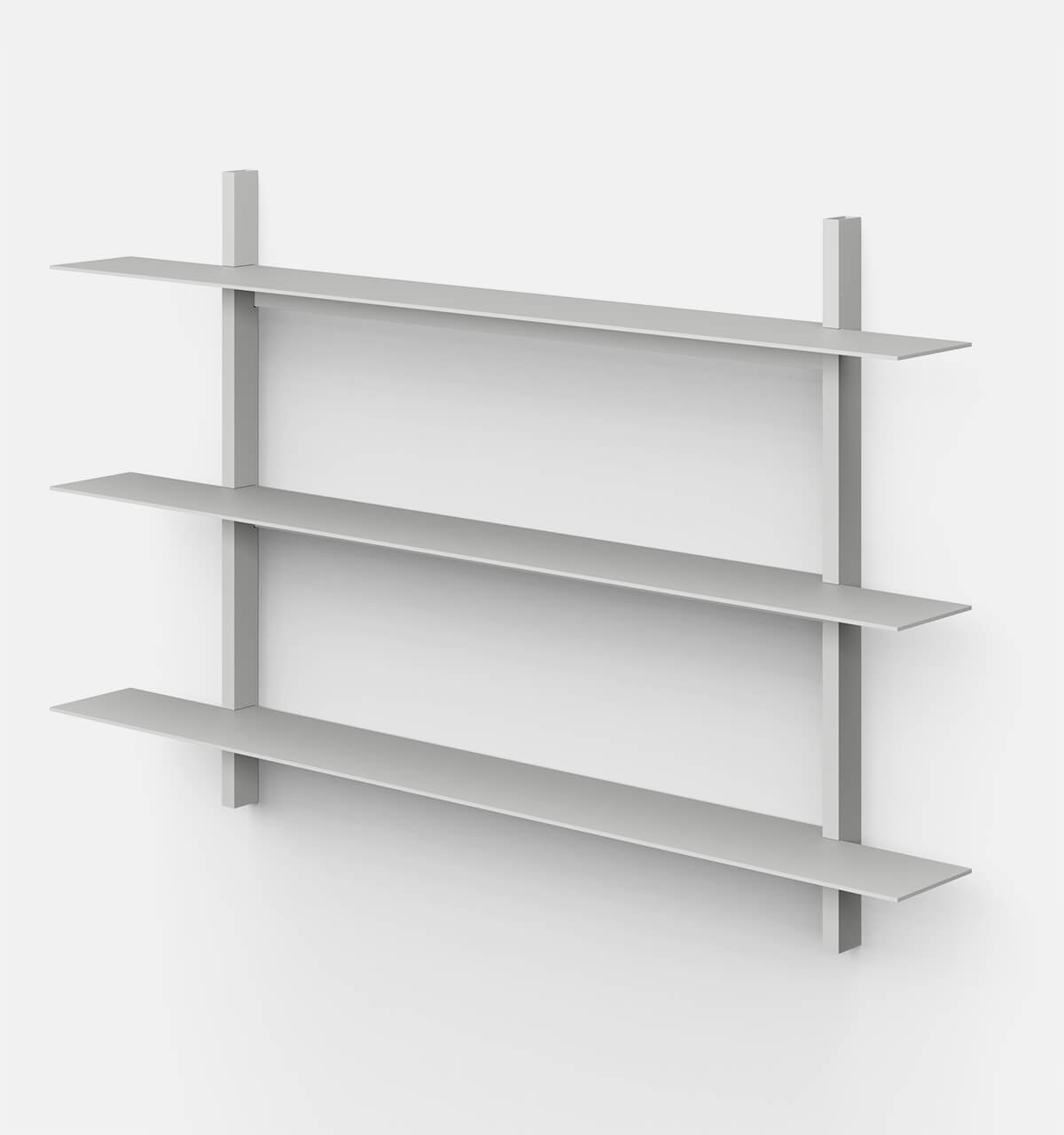 Plié Wall Shelves 3 Light Grey / 120 cm / 47 in