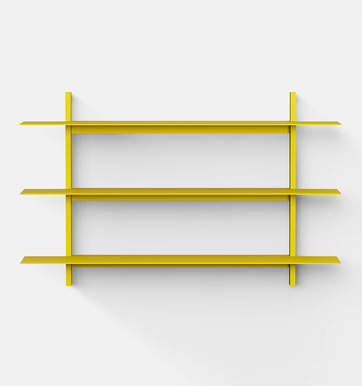 Plié Wall Shelves 3 Yellow / 120 cm / 47 in