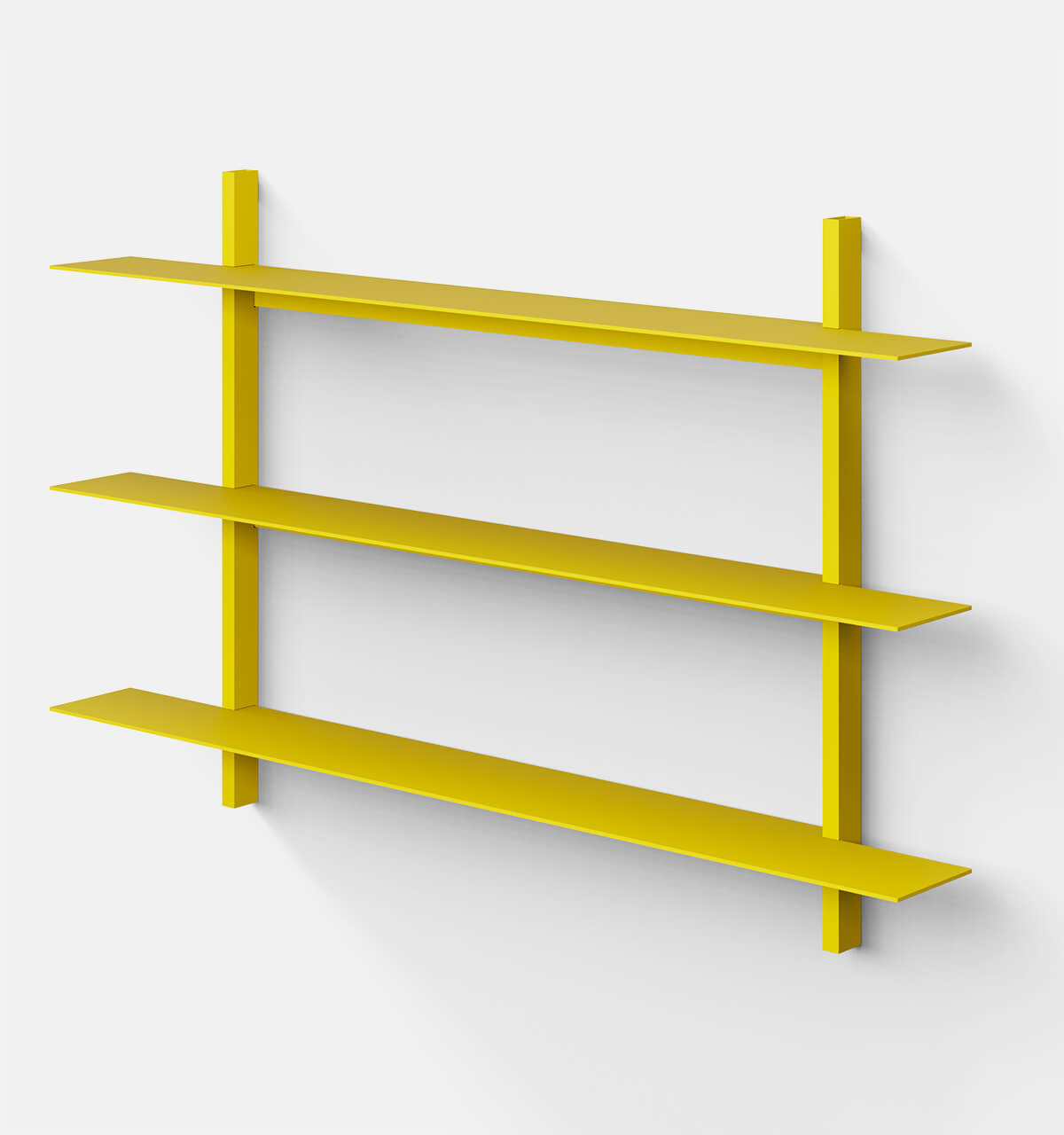 Plié Wall Shelves 3 Yellow / 120 cm / 47 in
