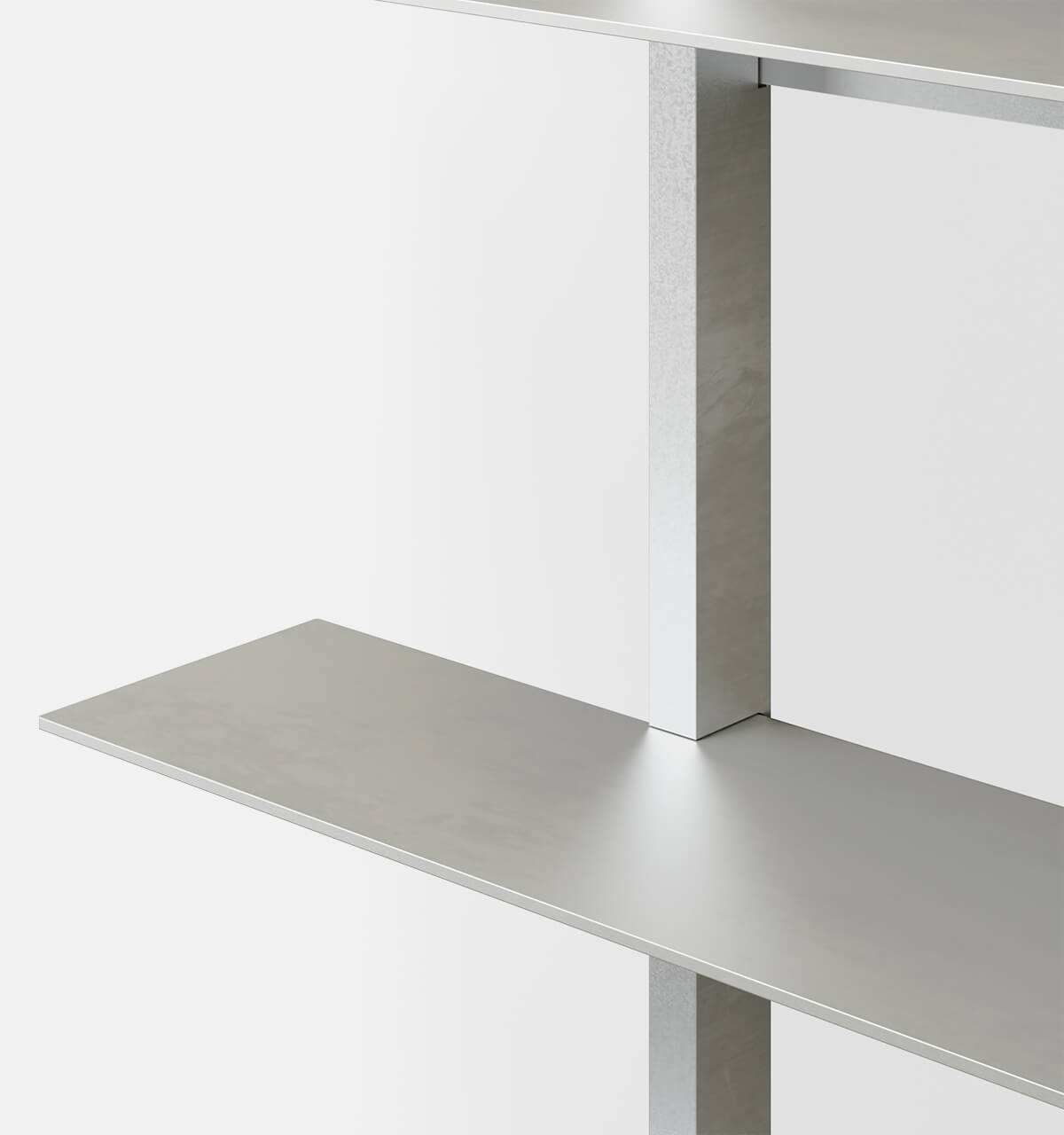 Plié Wall Shelves 4 Brushed / 70 cm / 28 in