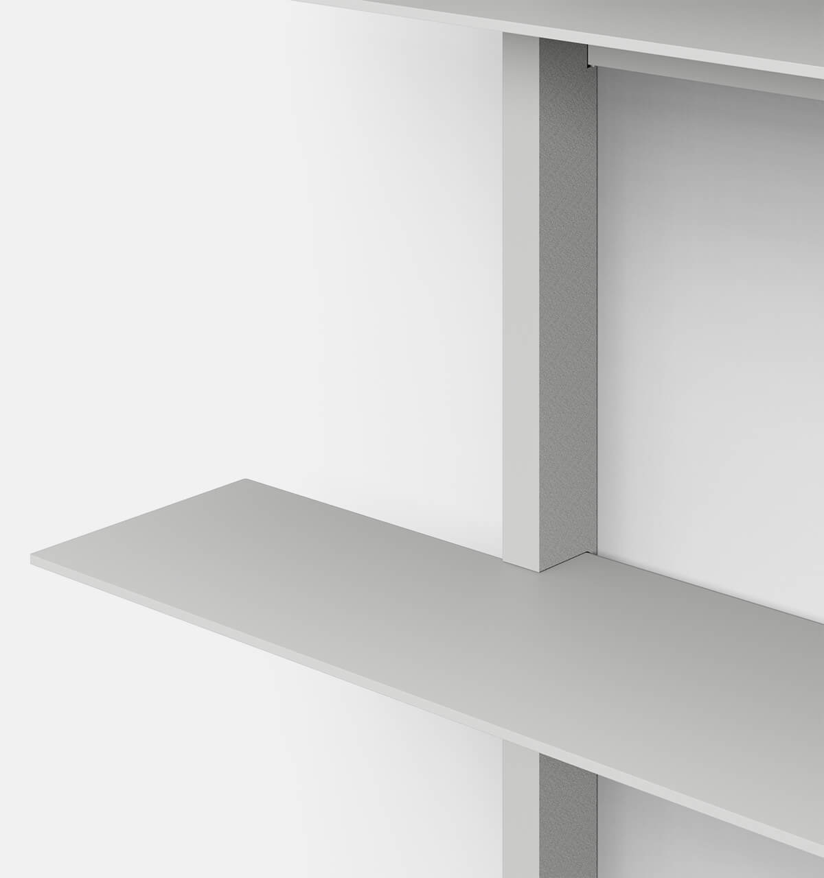 Plié Wall Shelves 4 Light Grey / 70 cm / 28 in