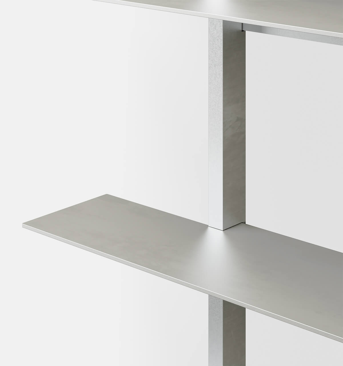 Plié Wall Shelves 4 Brushed / 90 cm / 35 in