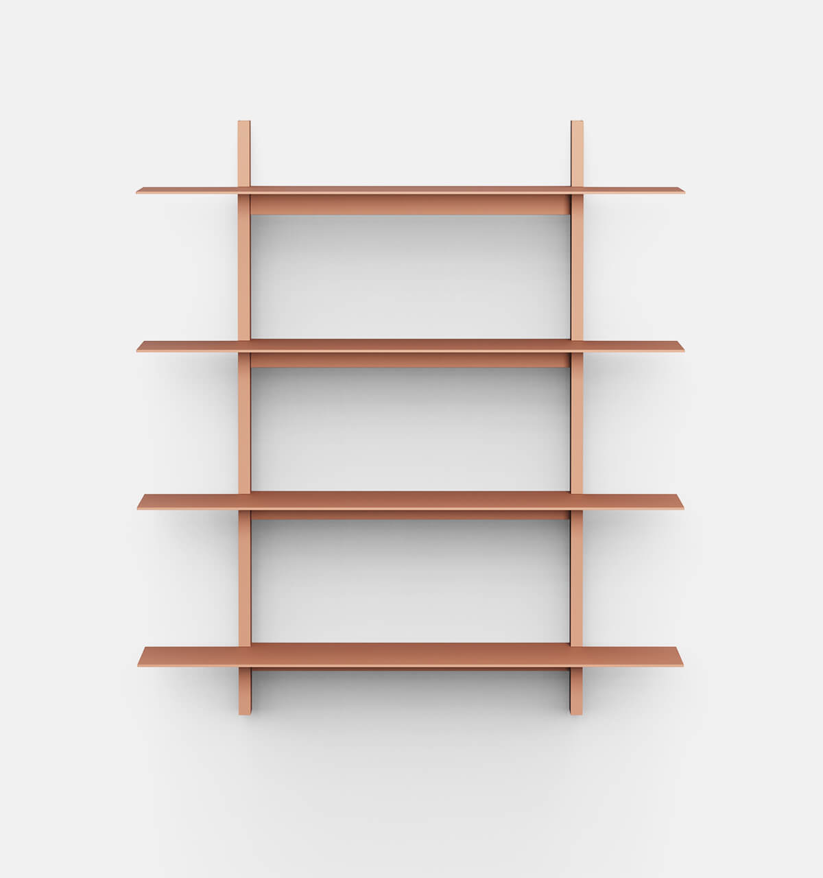 Plié Wall Shelves 4 Coral / 90 cm / 35 in