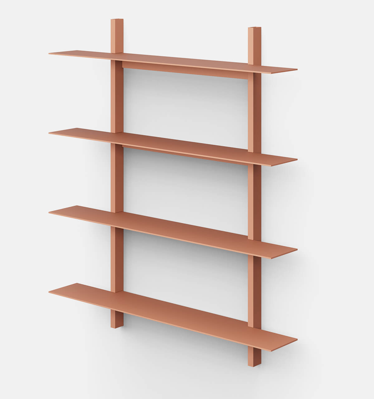 Plié Wall Shelves 4 Coral / 90 cm / 35 in