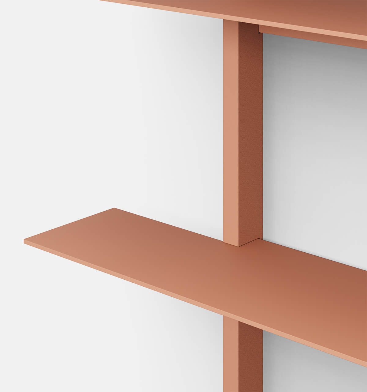 Plié Wall Shelves 4 Coral / 90 cm / 35 in
