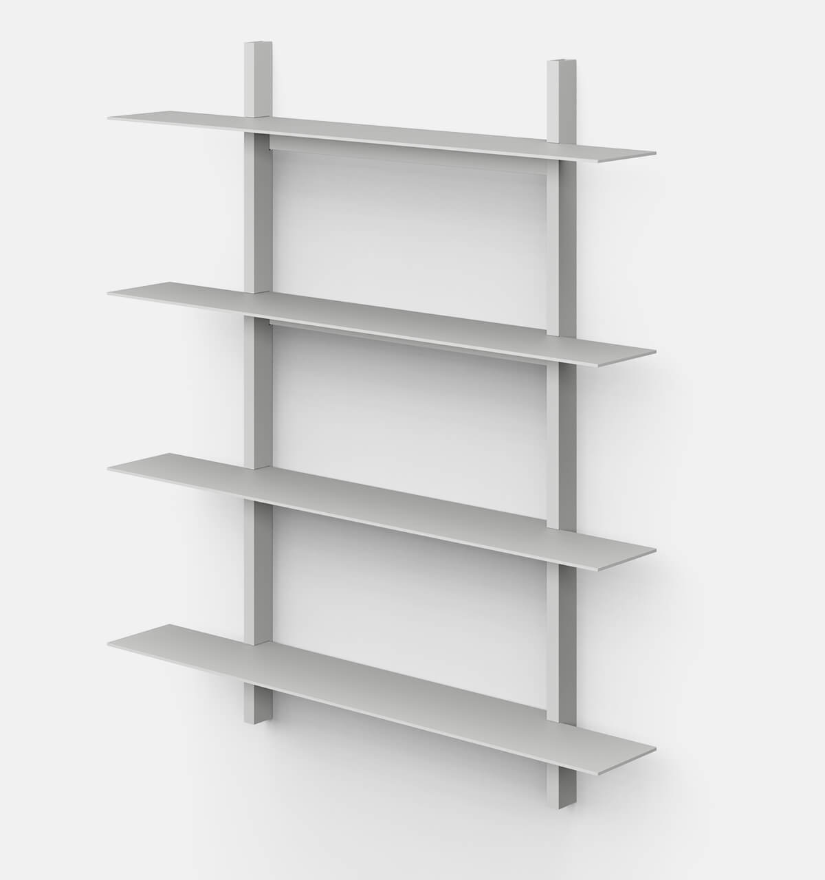 Plié Wall Shelves 4 Light Grey / 90 cm / 35 in