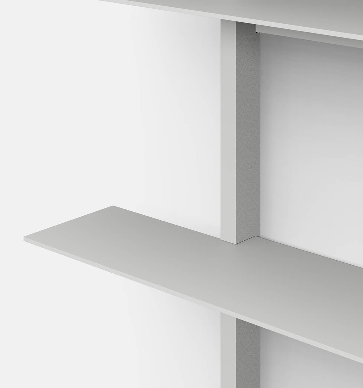 Plié Wall Shelves 4 Light Grey / 90 cm / 35 in
