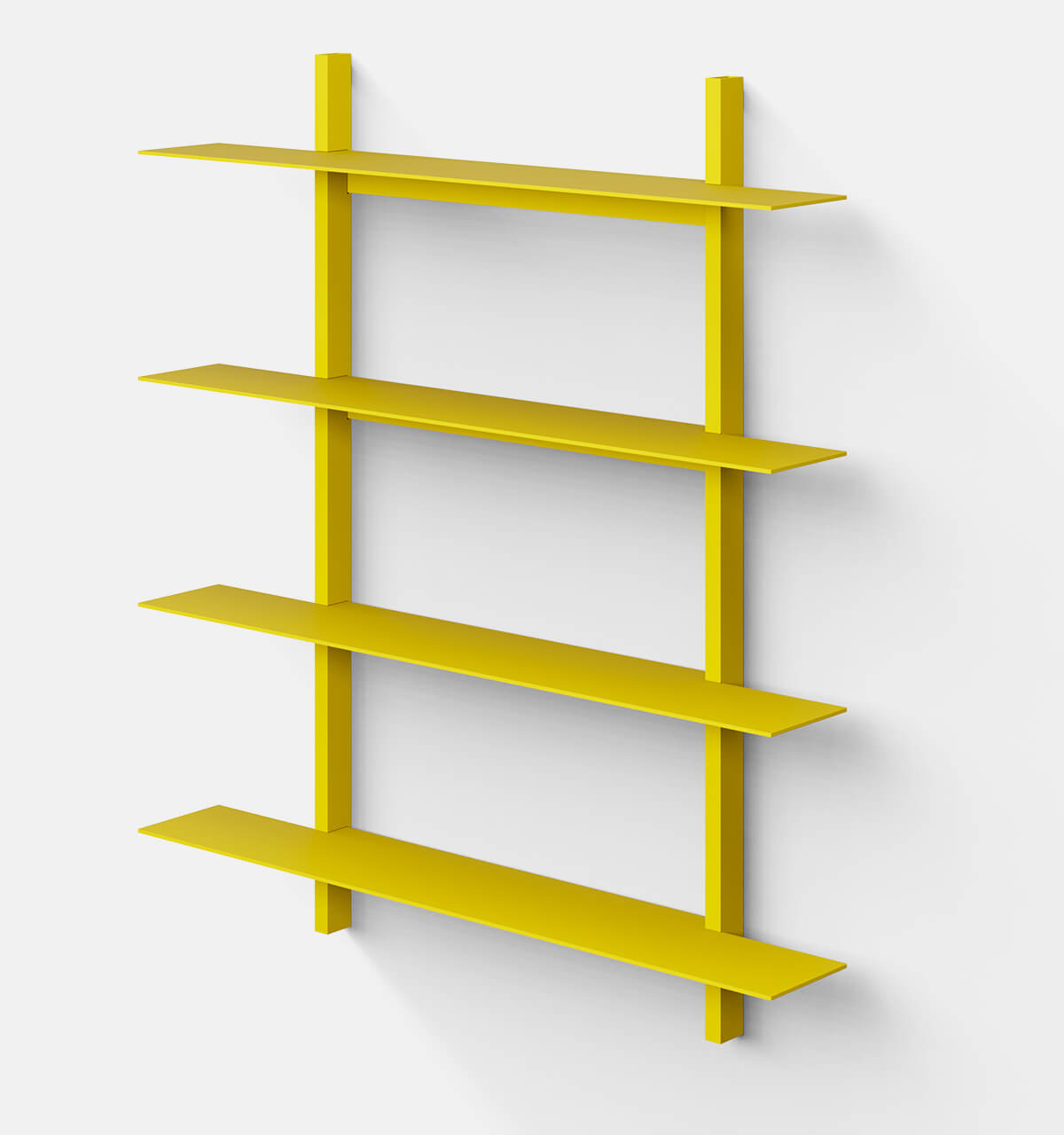 Plié Wall Shelves 4 Yellow / 90 cm / 35 in