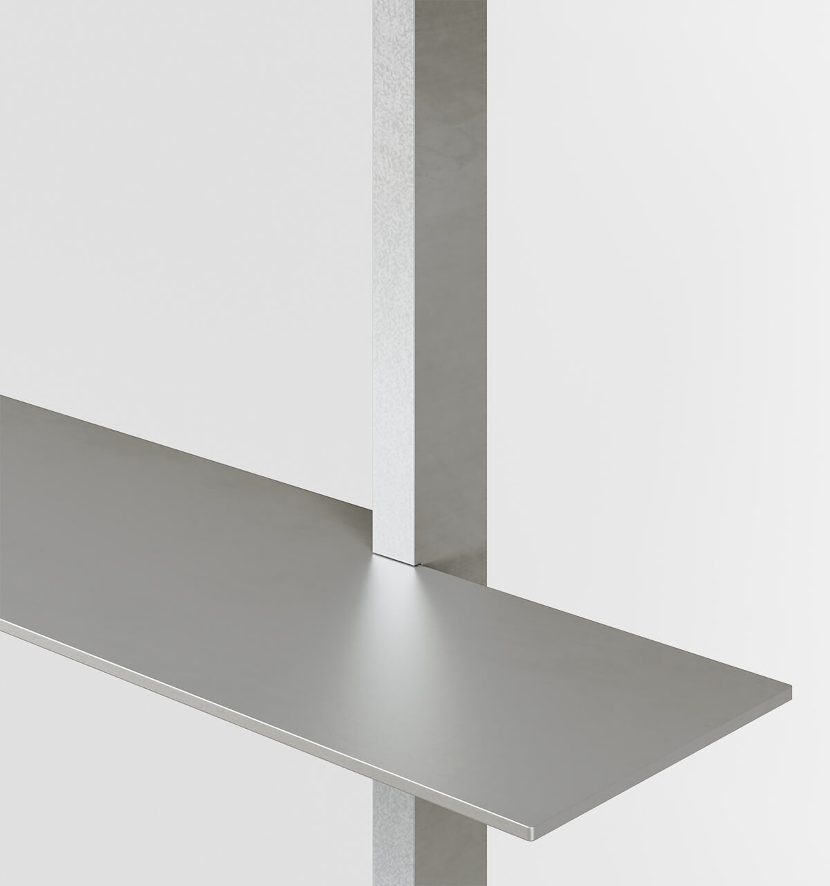 Plié Wall Shelves 4 Brushed / 120 cm / 47 in