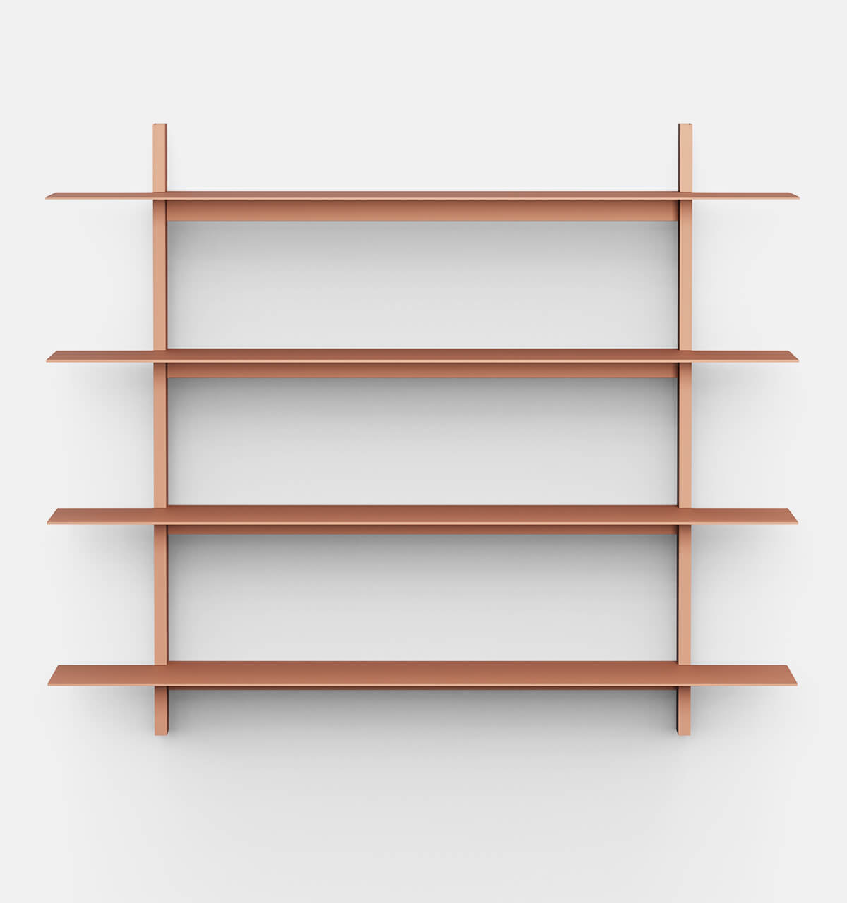Plié Wall Shelves 4 Coral / 120 cm / 47 in