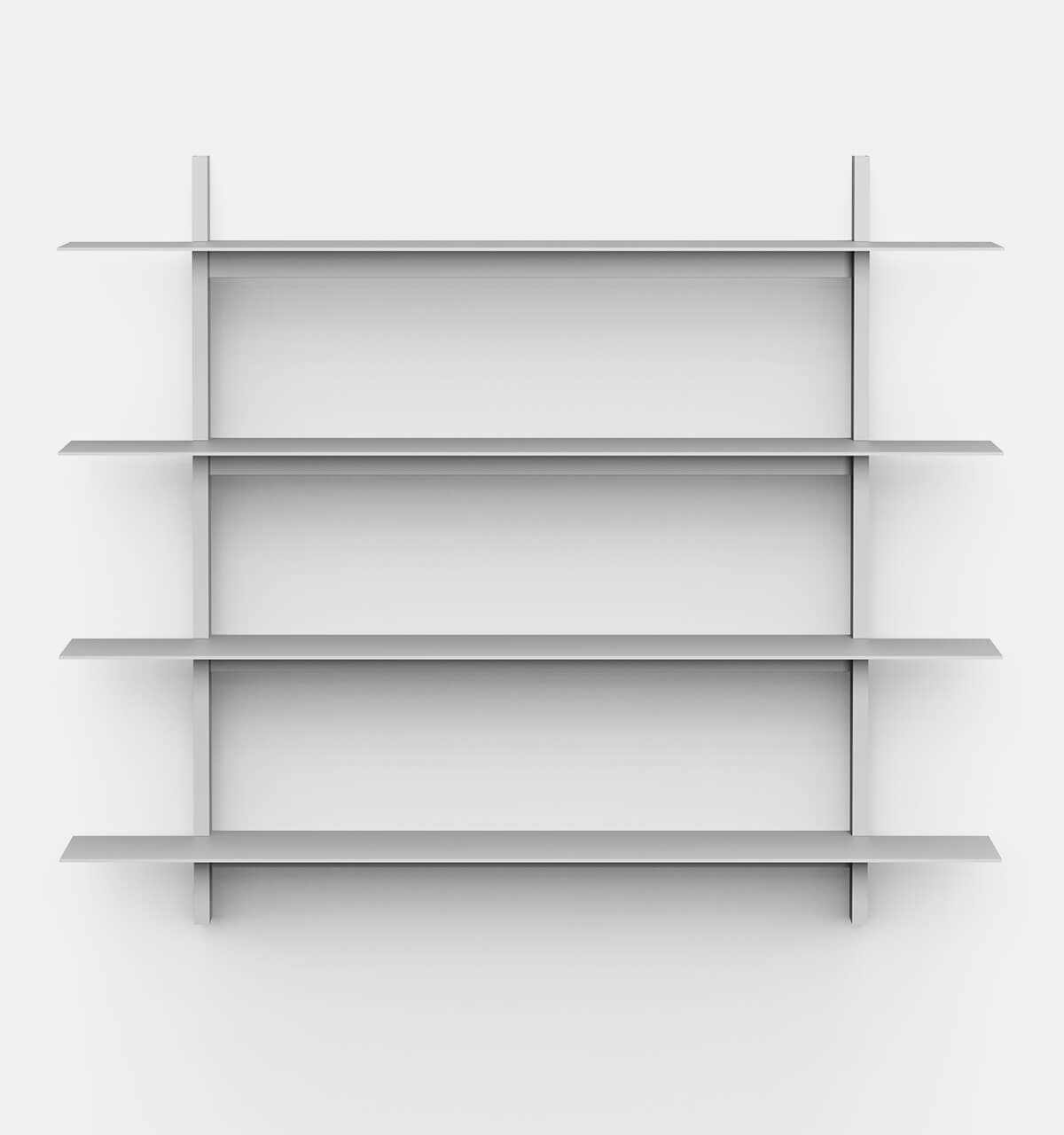 Plié Wall Shelves 4 Light Grey / 120 cm / 47 in