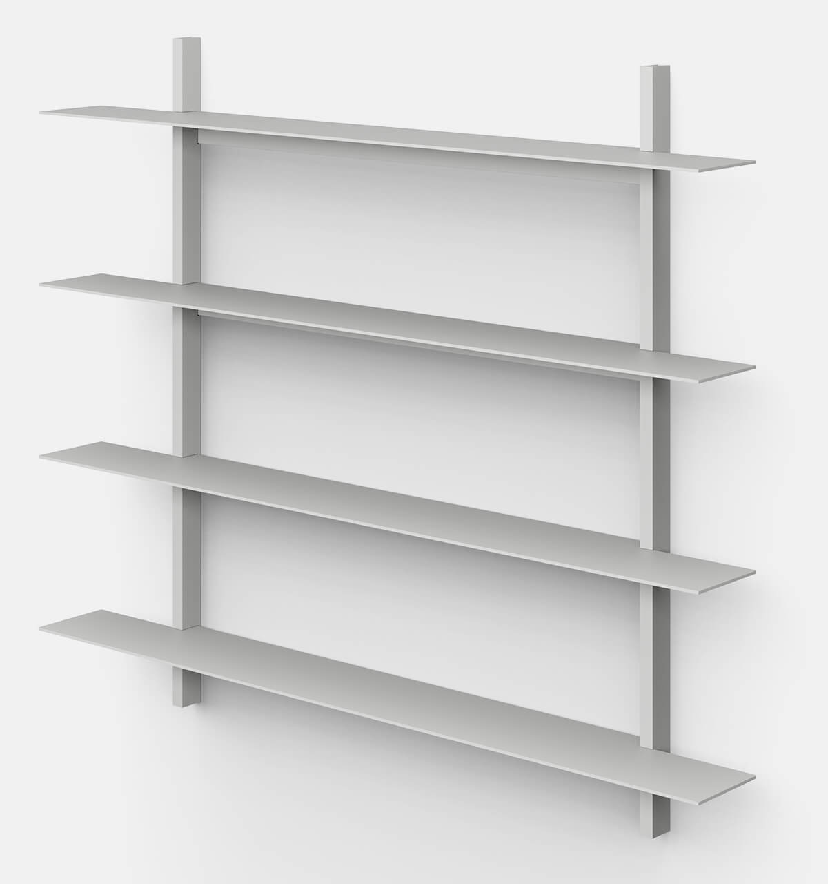Plié Wall Shelves 4 Light Grey / 120 cm / 47 in