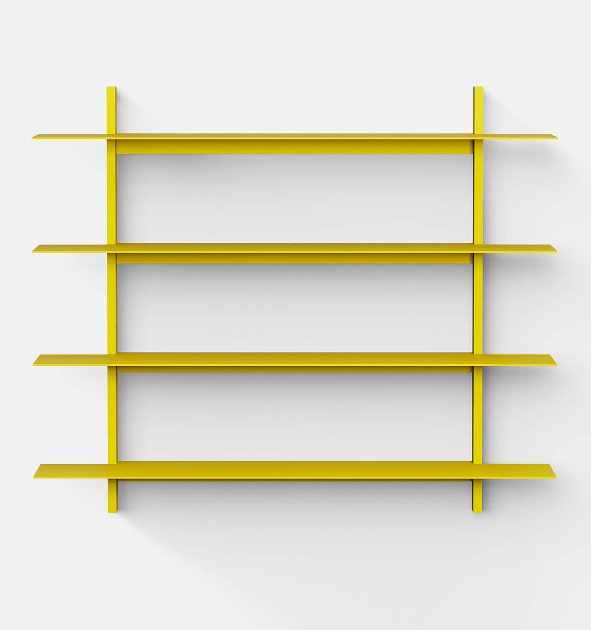 Plié Wall Shelves 4 Yellow / 120 cm / 47 in
