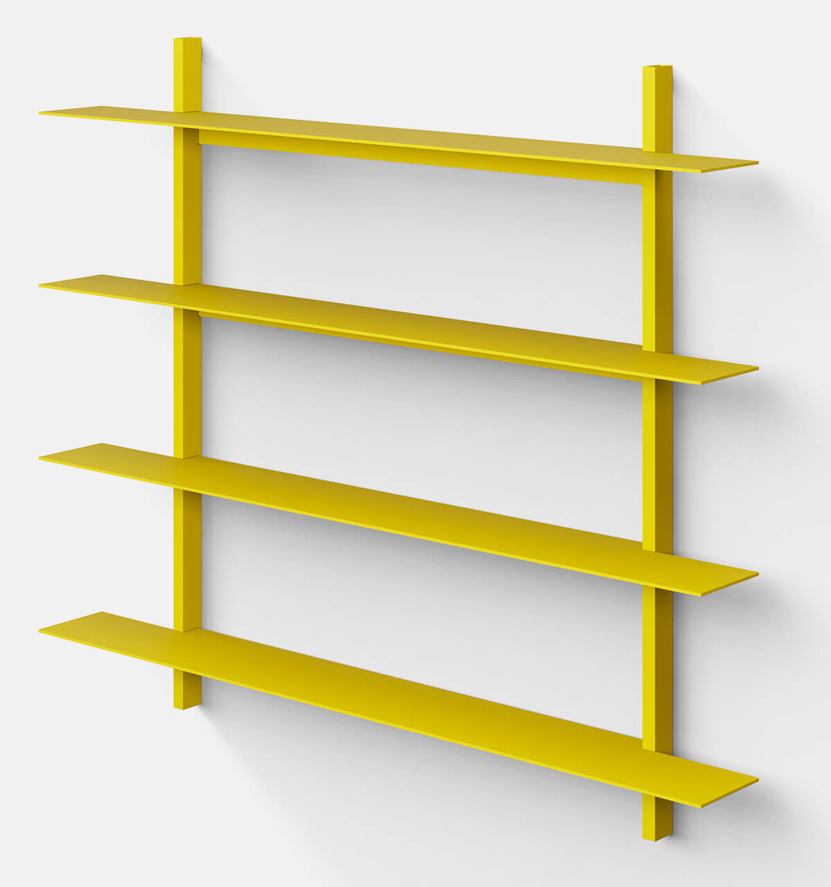 Plié Wall Shelves 4 Yellow / 120 cm / 47 in