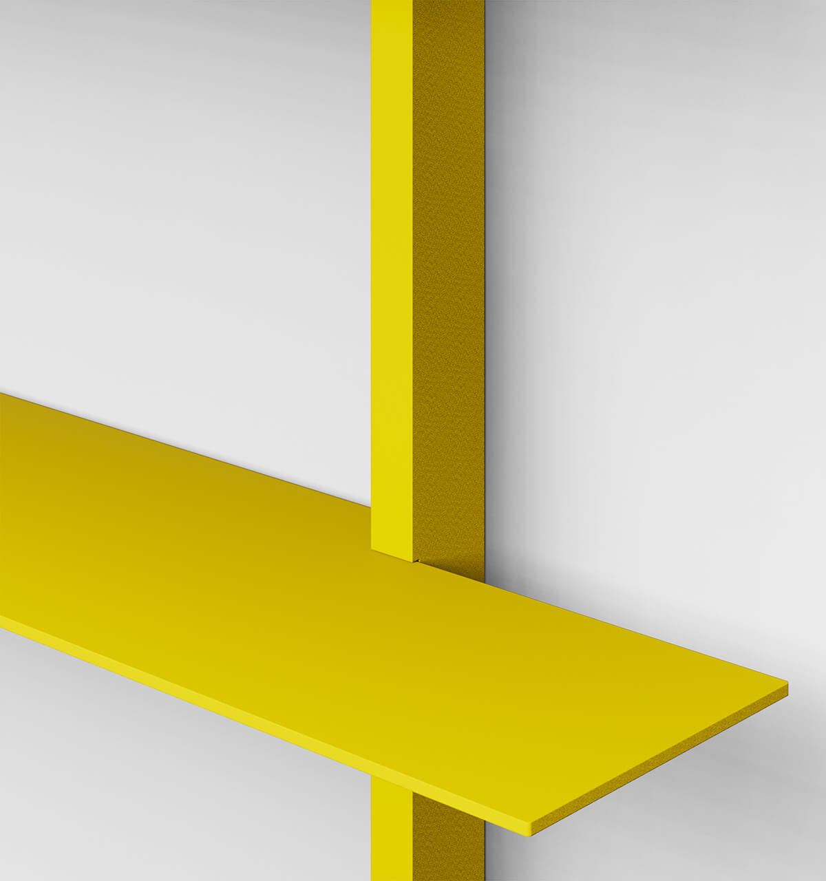Plié Wall Shelves 4 Yellow / 120 cm / 47 in