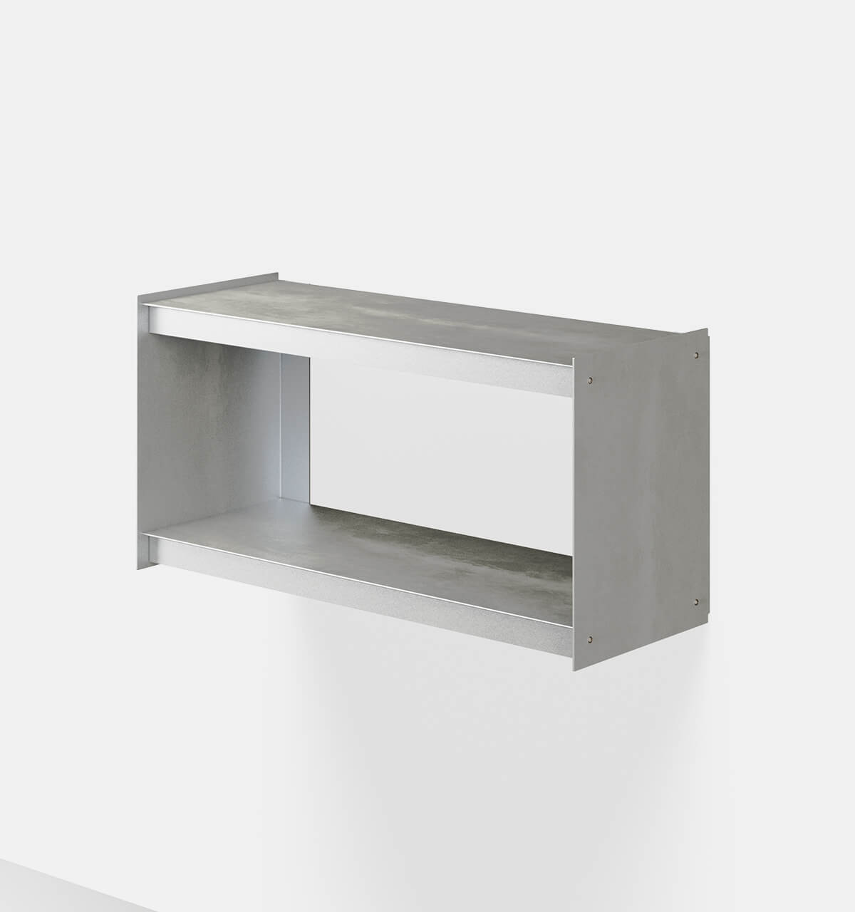 Plié Wall Unit 90 cm / 35 in / Brushed Aluminium
