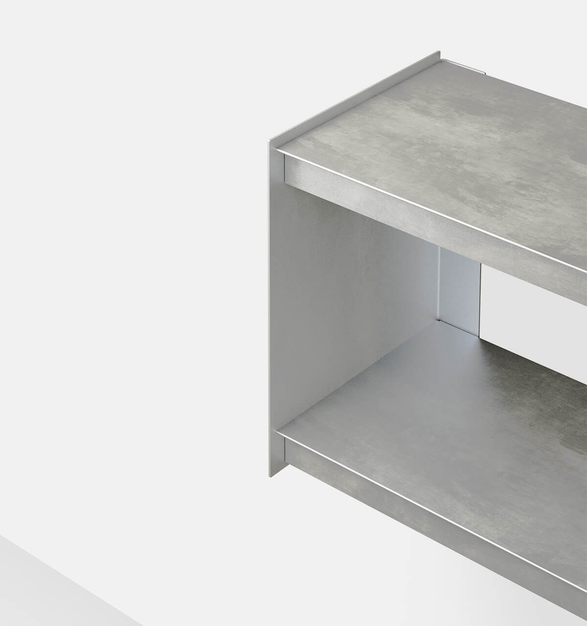 Plié Wall Unit 90 cm / 35 in / Brushed Aluminium