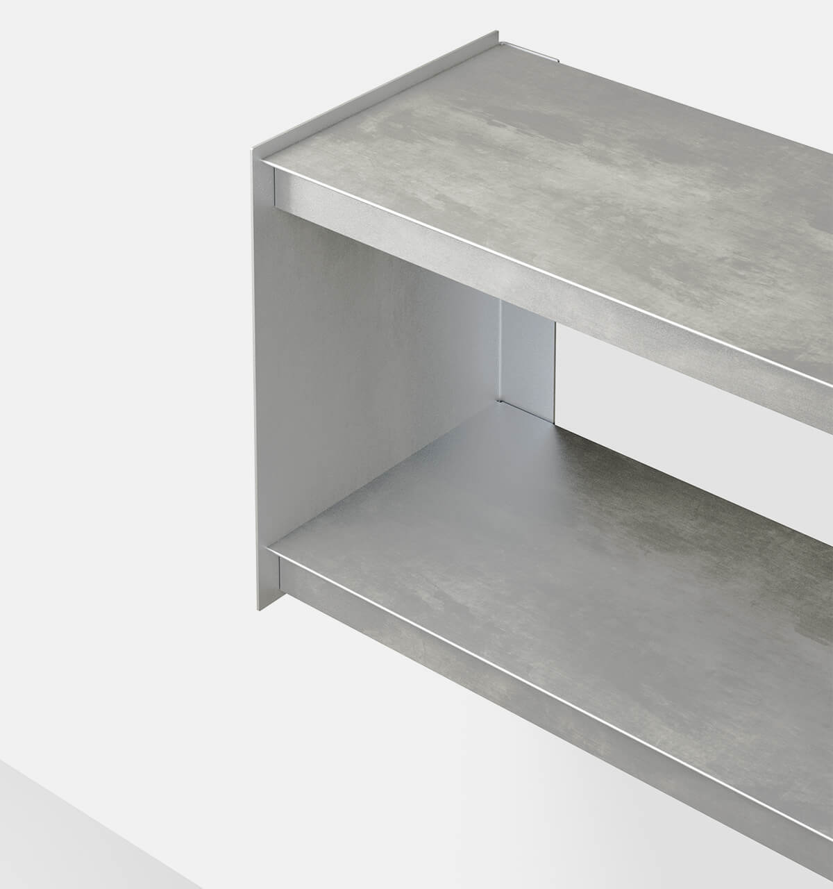 Plié Wall Unit 120 cm / 47 in / Brushed Aluminium
