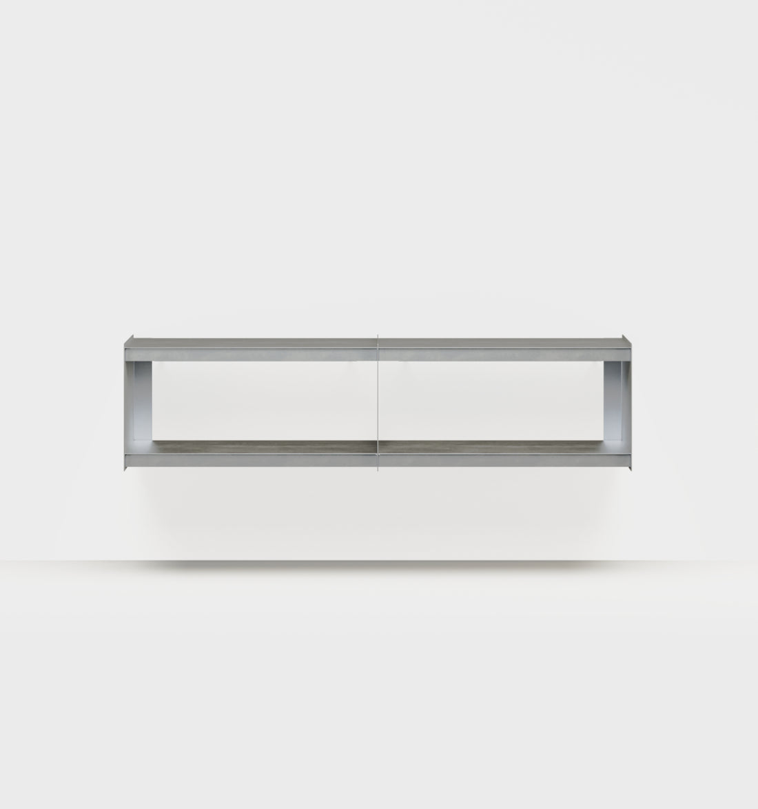 Plié Wall Unit Extension 180 cm / 71 in / Brushed Aluminium