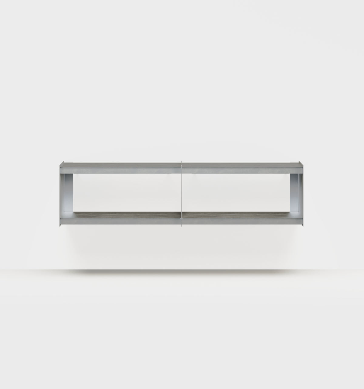 Plié Wall Unit Extension 180 cm / 71 in / Brushed Aluminium