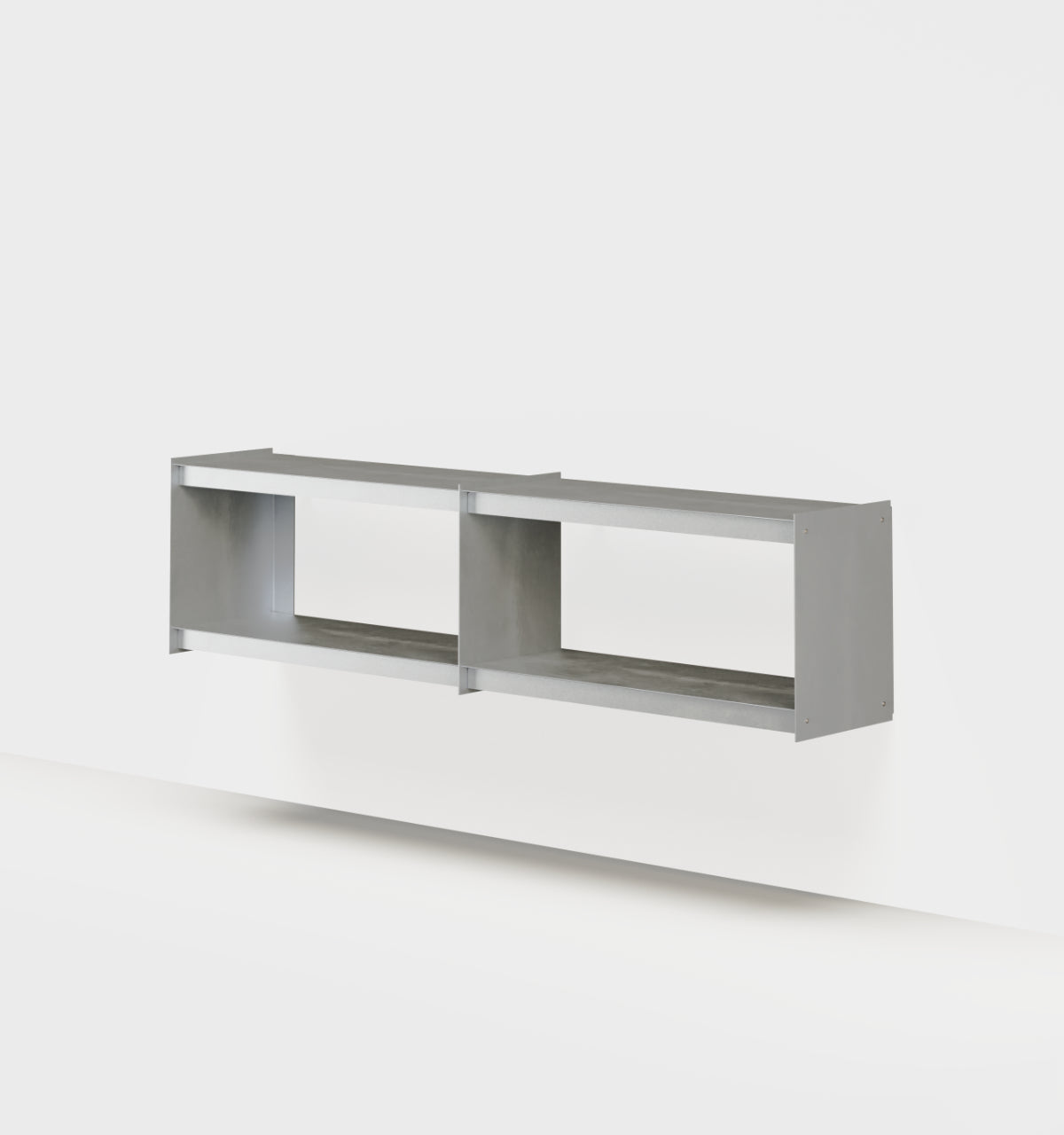 Plié Wall Unit Extension 180 cm / 71 in / Brushed Aluminium