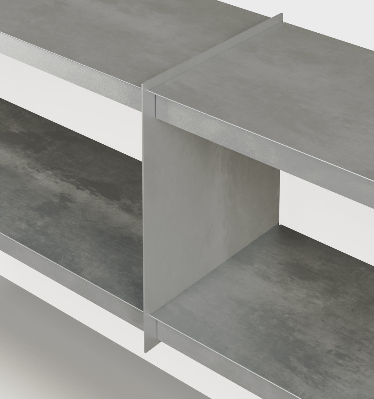 Plié Wall Unit Extension 180 cm / 71 in / Brushed Aluminium