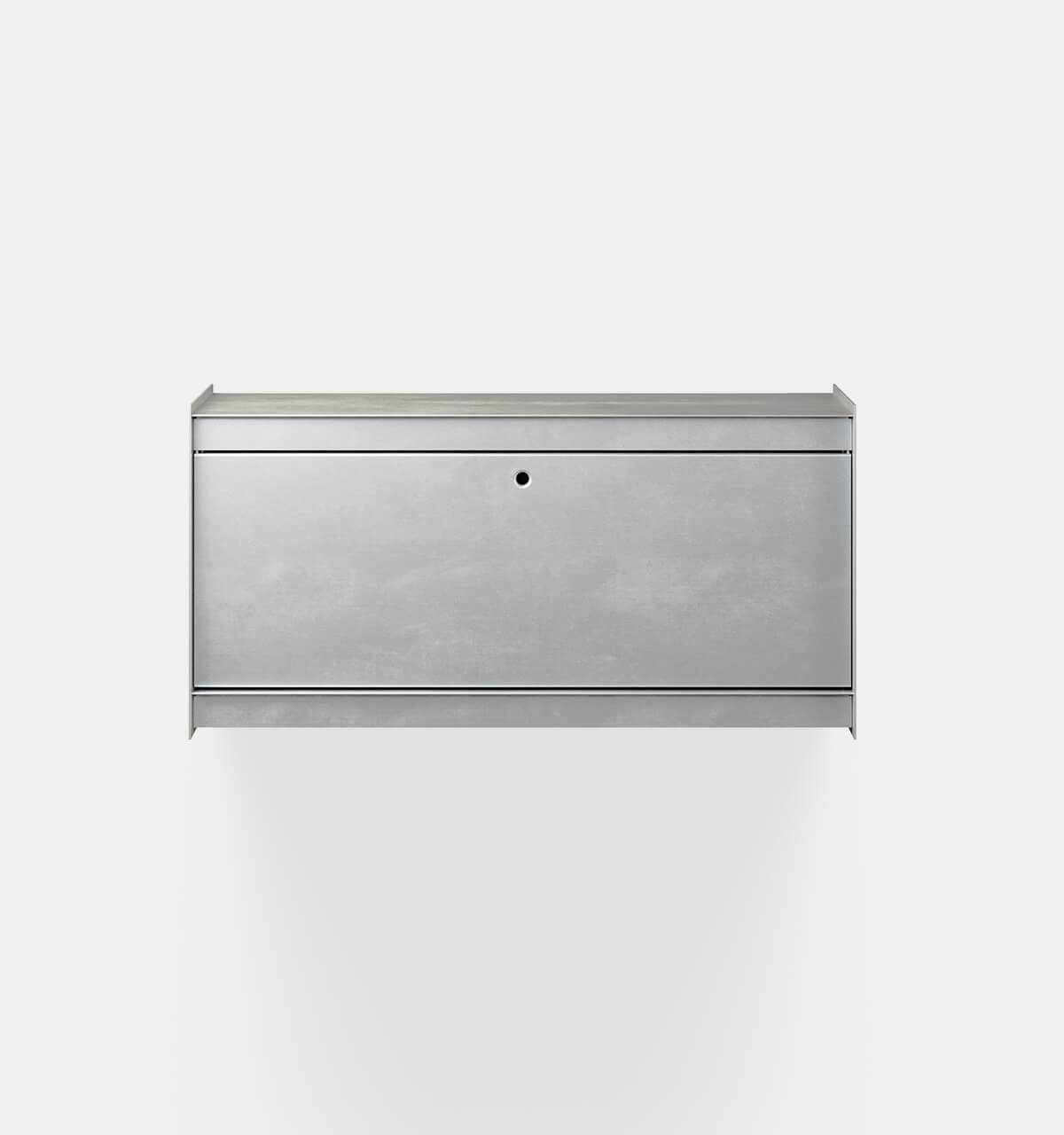 Plié Wall Unit 1 Tall Drawer 90 cm / 35 in / Brushed Aluminium