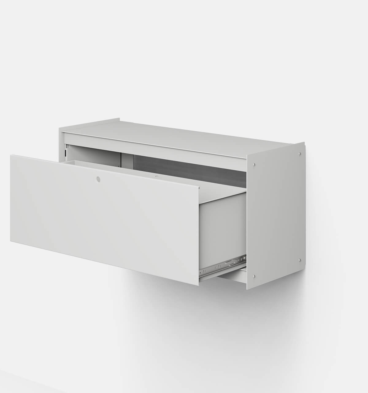 Plié Wall Unit 1 Tall Drawer 90 cm / 35 in / Light Grey