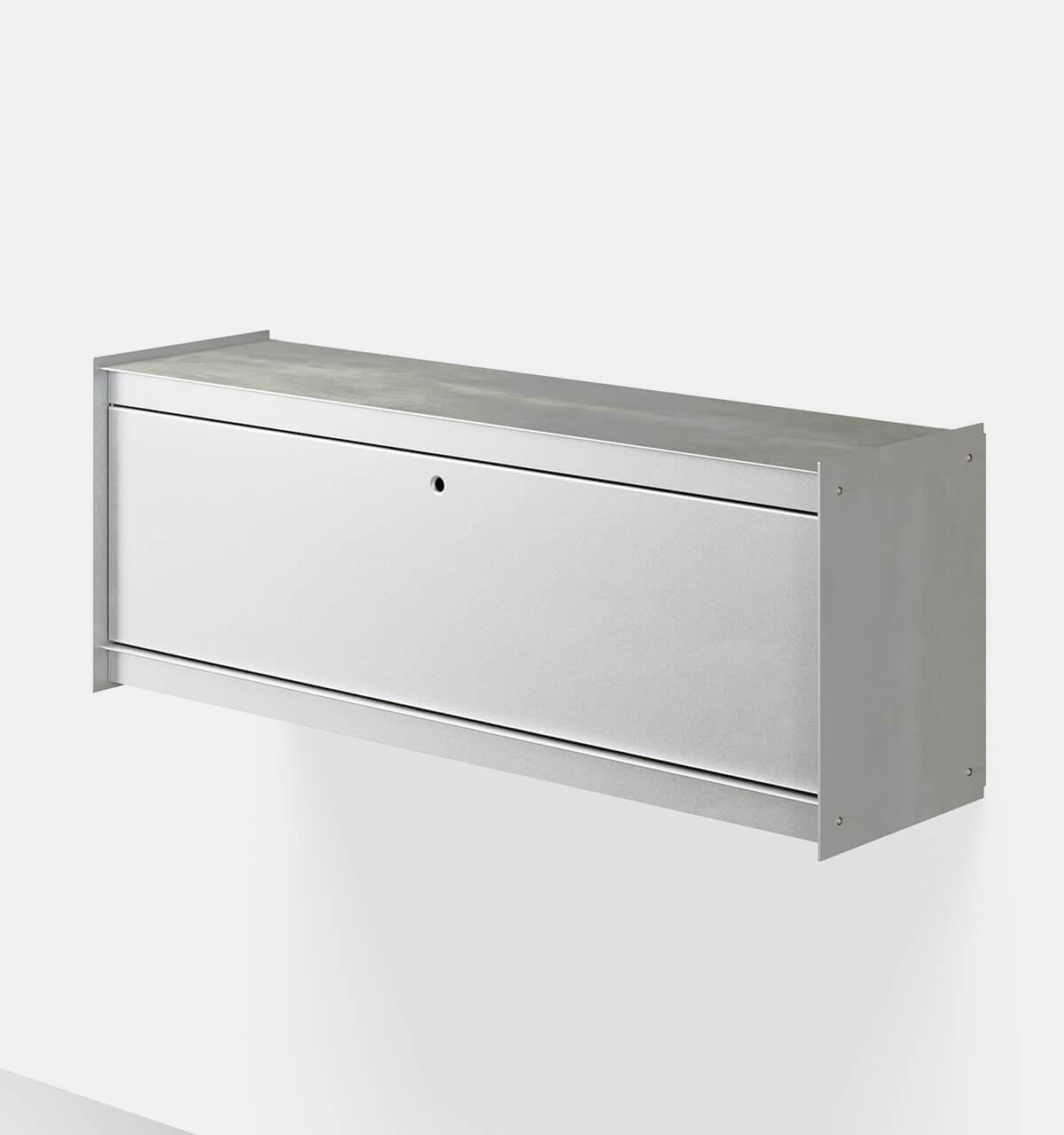 Plié Wall Unit 1 Tall Drawer 120 cm / 47 in / Brushed Aluminium