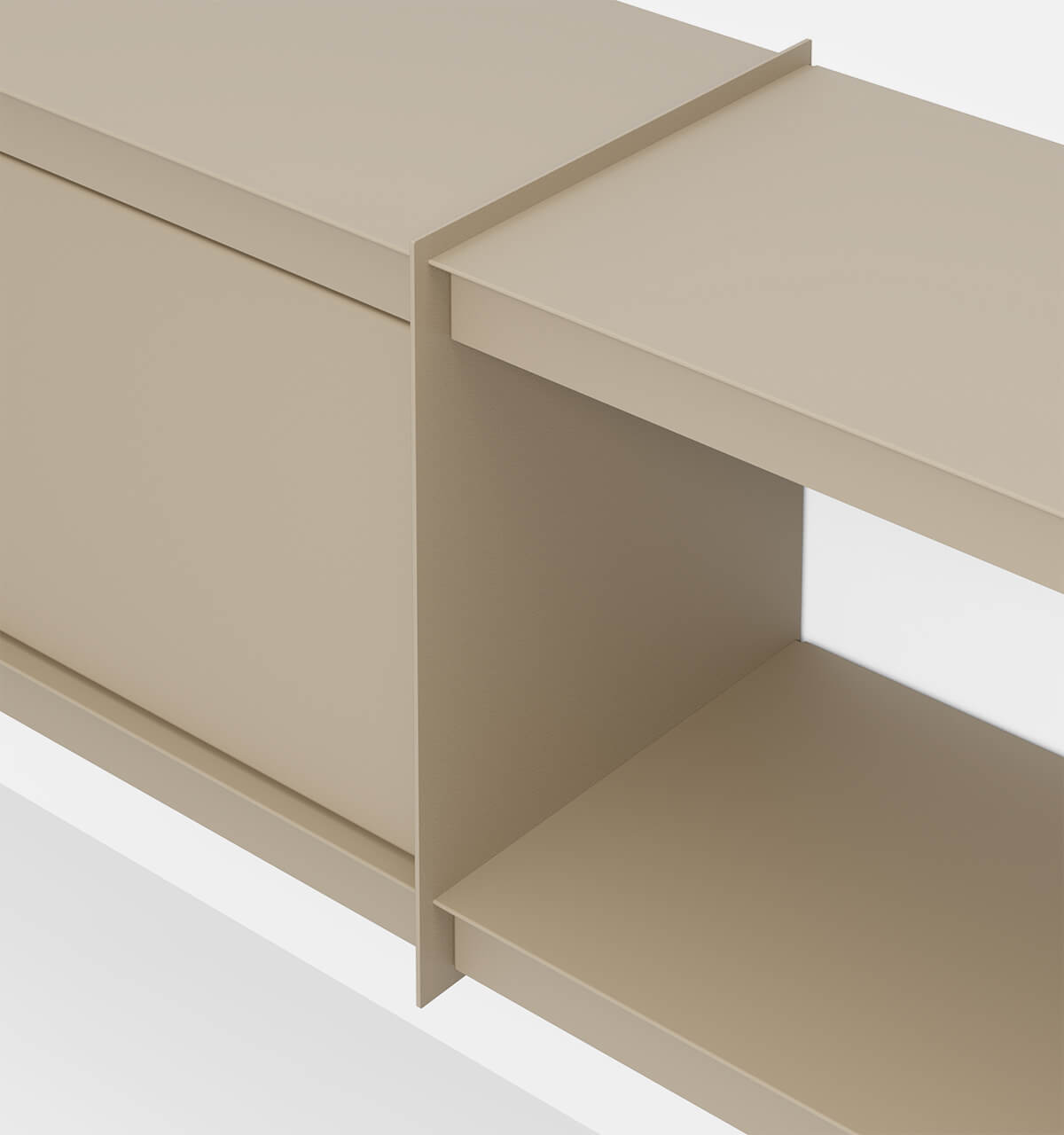 Plié Wall Unit Extension 1 Tall Drawer 180 cm / 71 in / Beige