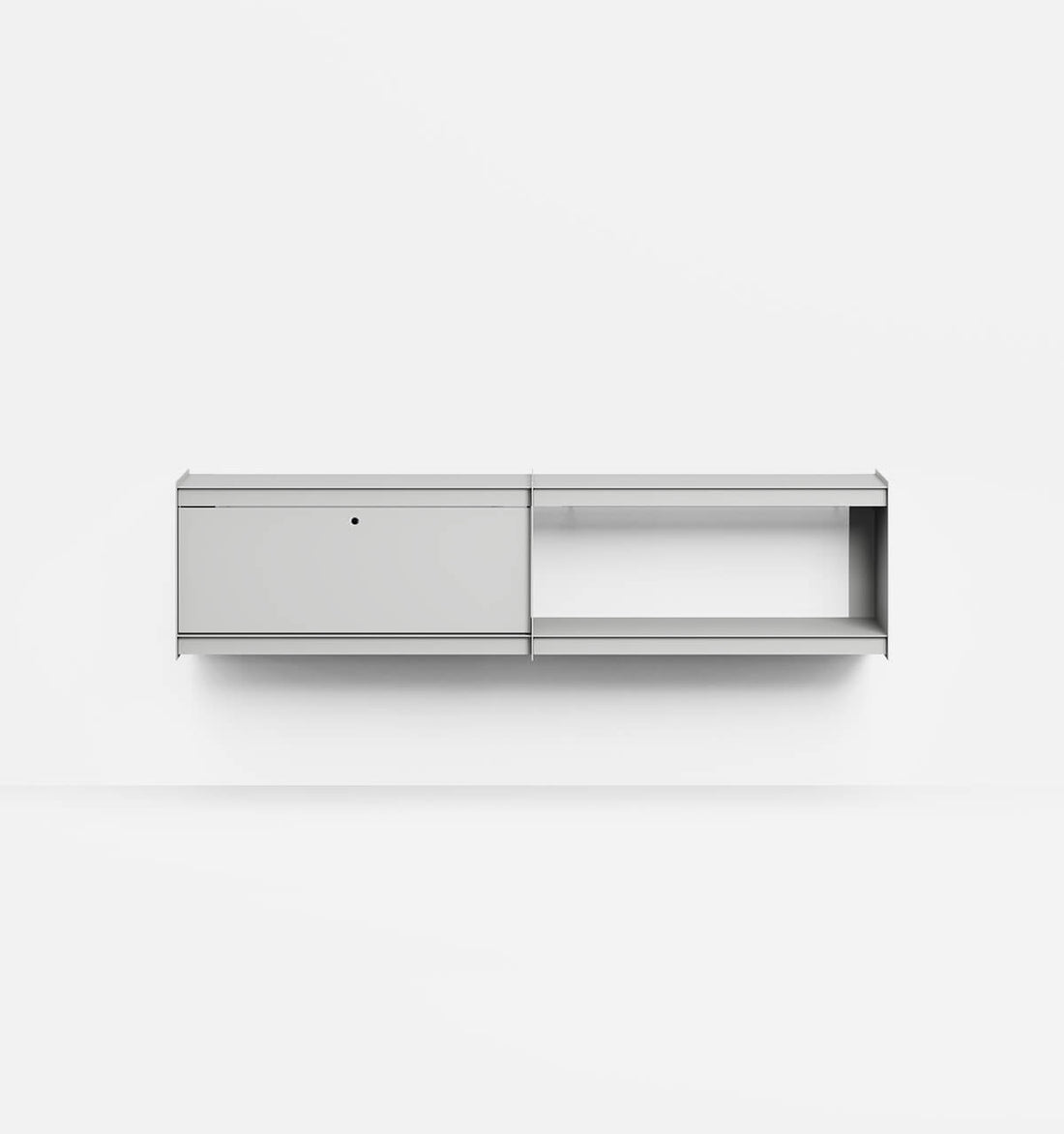 Plié Wall Unit Extension 1 Tall Drawer 180 cm / 71 in / Light Grey