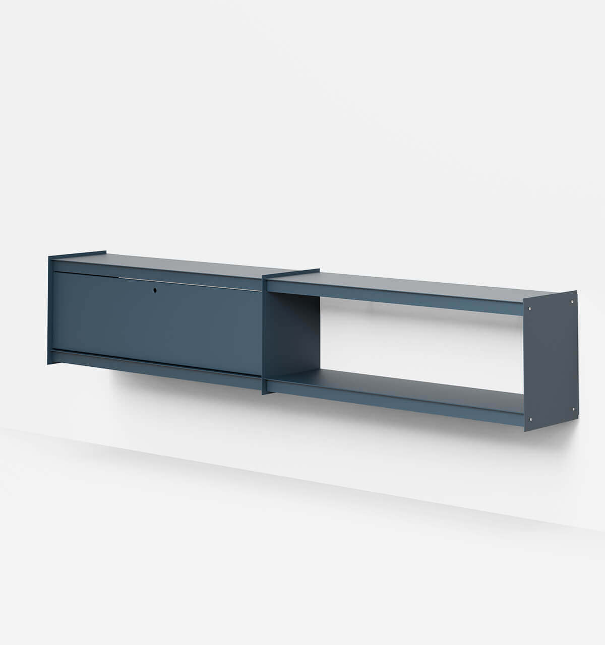 Plié Wall Unit Extension 1 Tall Drawer 240 cm / 94 in / Midnight Blue