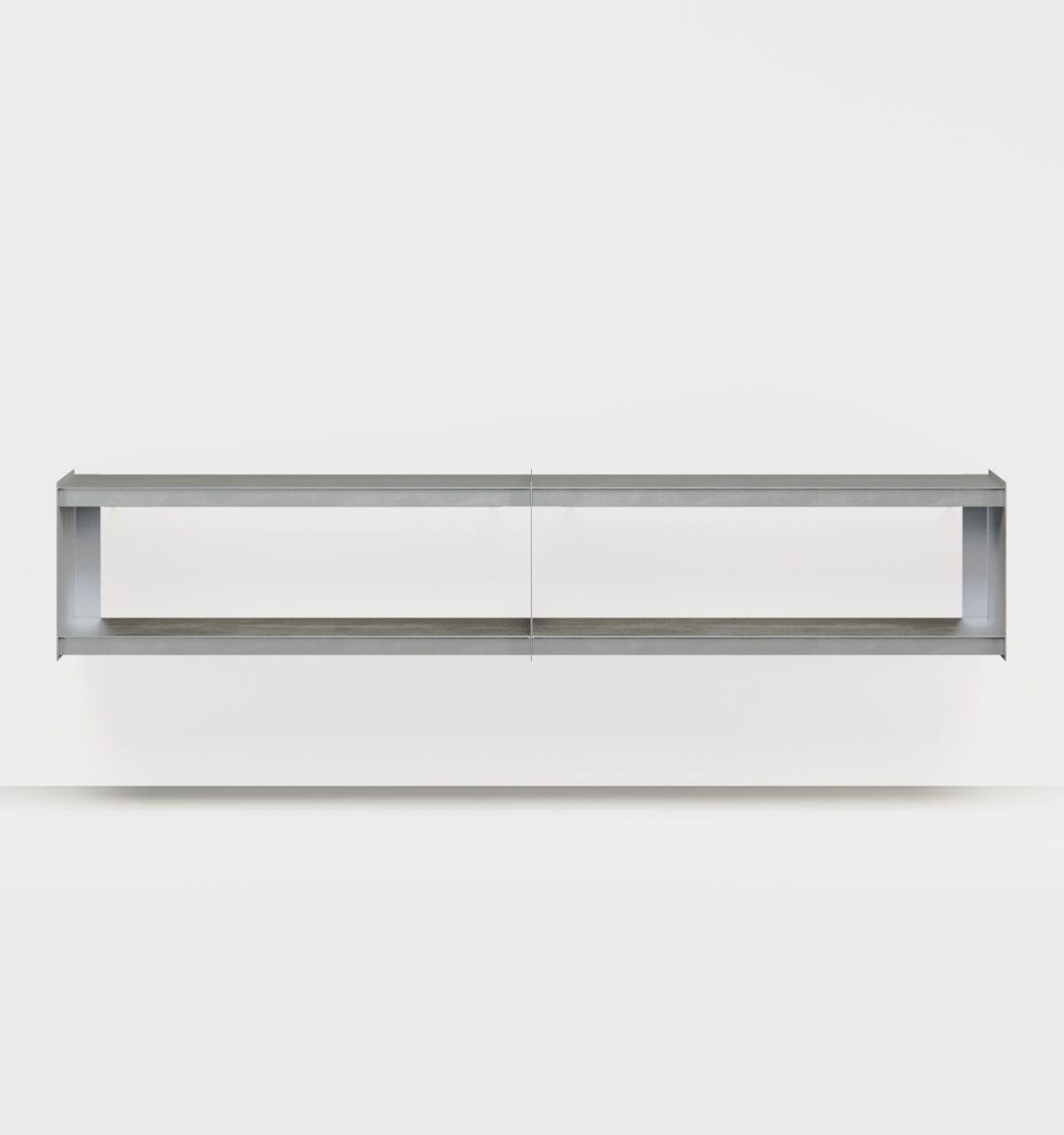 Plié Wall Unit Extension 240 cm / 94 in / Brushed Aluminium