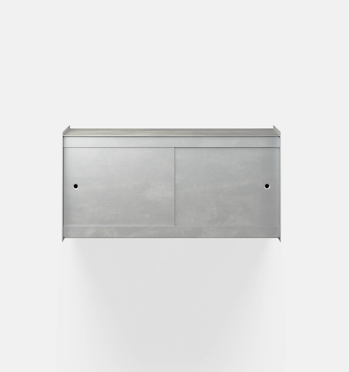 Plié Wall Unit 2 Doors Brushed Aluminium / 90 cm / 35 in