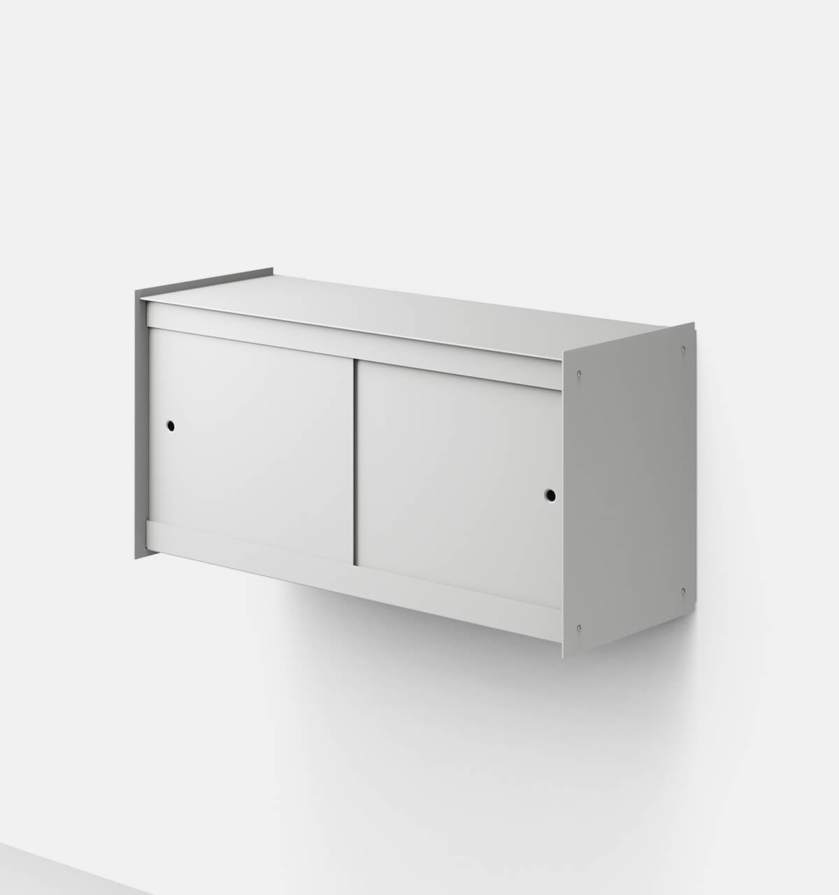 Plié Wall Unit 2 Doors Light Grey / 90 cm / 35 in