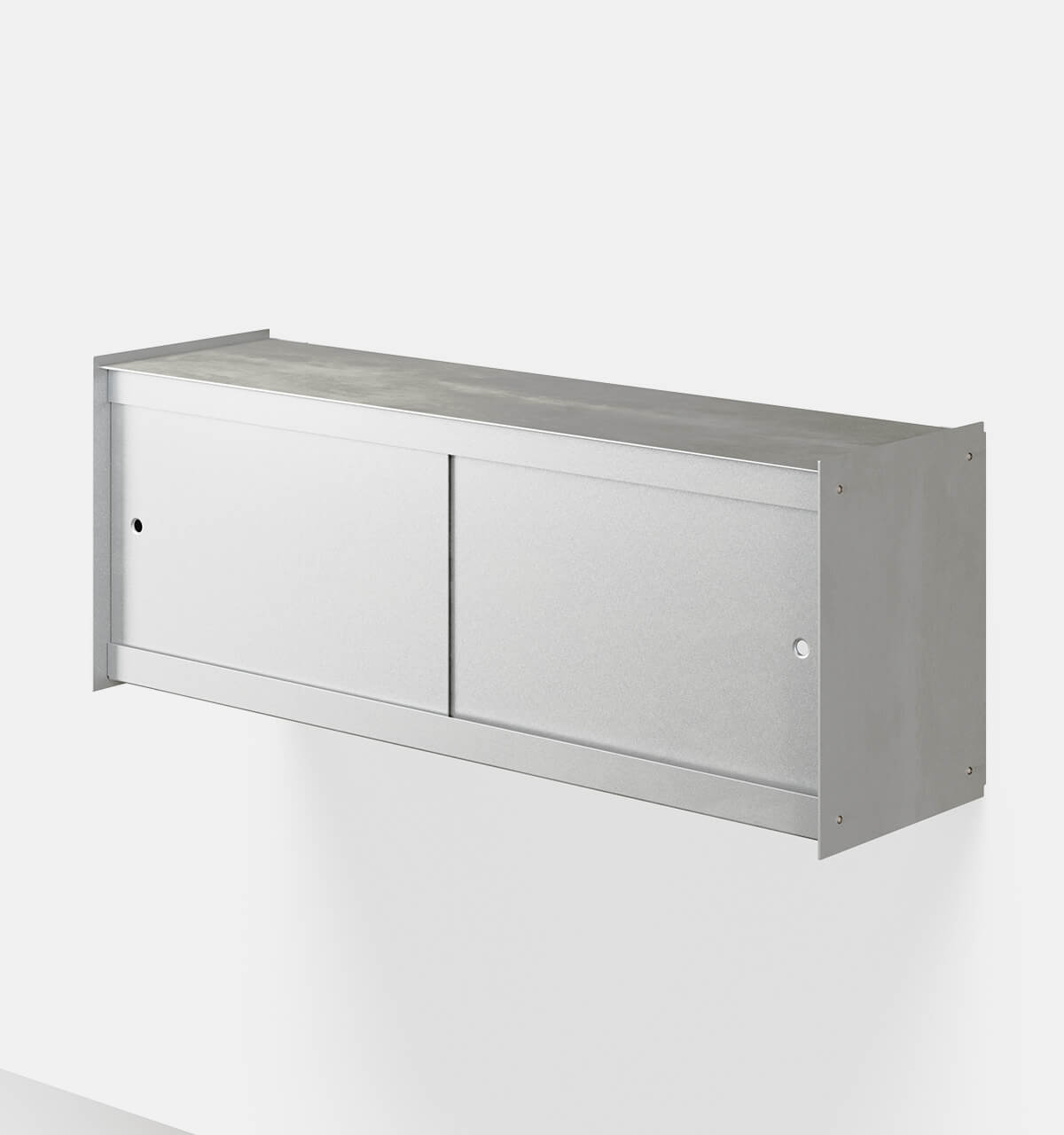 Plié Wall Unit 2 Doors Brushed Aluminium / 120 cm / 47 in